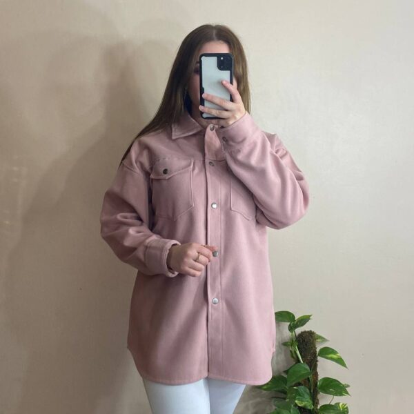 Chemise en cachemire rose claire
