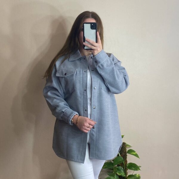 Chemise en cachemire gris